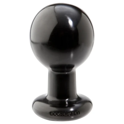 Doc Johnson The Classic - kerek anál plug (fekete) - L