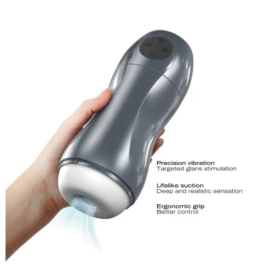 Dorcel Blowjoy Vibe - szívó és vibrációs akkus maszturbátor (szürke)