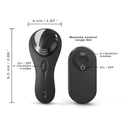 Dorcel Discreet Vibe + - akkus, rádiós csiklóizgató vibrátor (fekete)