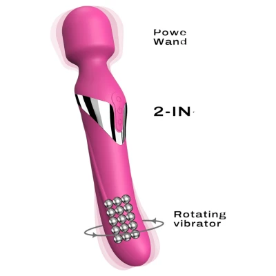 Dorcel Dual Orgasms - akkus, 2in1 masszírozó vibrátor, wand masszírozó (pink)
