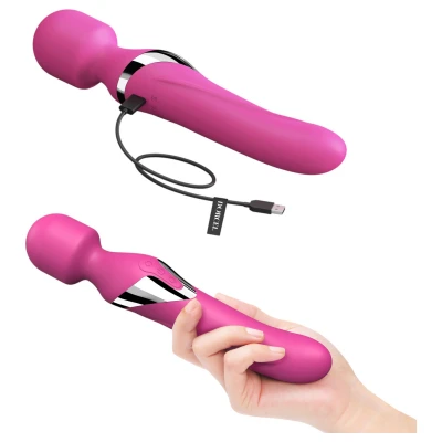 Dorcel Dual Orgasms - akkus, 2in1 masszírozó vibrátor, wand masszírozó (pink)