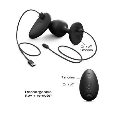 Dorcel - golyós, távirányítós anál vibrátor M (fekete)