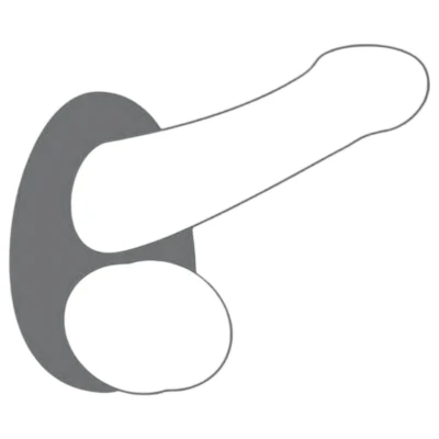 Dorcel Liquid-soft Teardrop - puha szilikon péniszgyűrű (szürke)