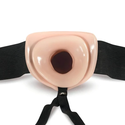 Dr. Skin 6,5 - üreges felcsatolható dildó - 15 cm (testszínű)