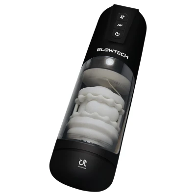 Dreamtoys Blowtech - rezgő, fel-le mozgó maszturbátor (fekete)