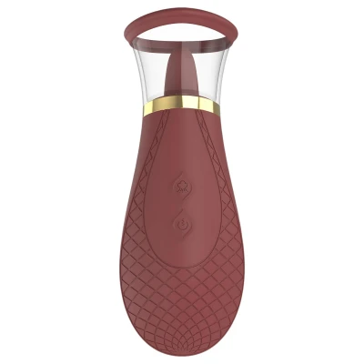 Dreamtoys Roxy - léghullámos szívó-nyaló csiklóizgató vibrátor (bordó)