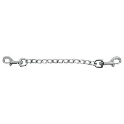 ZADO - dupla fém karabiner és lánc, BDSM kiegészítő (15 cm)