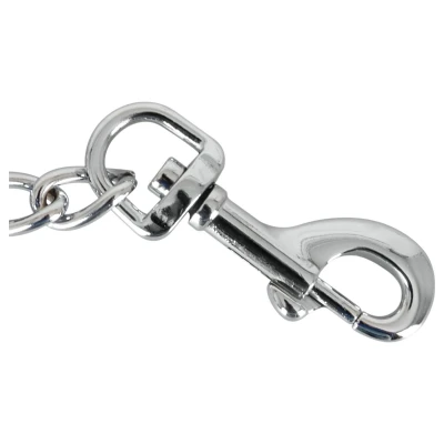 ZADO - dupla fém karabiner és lánc, BDSM kiegészítő (15 cm)