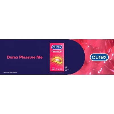 Durex Pleasure Me - bordázott-pontozott óvszer (12 db)