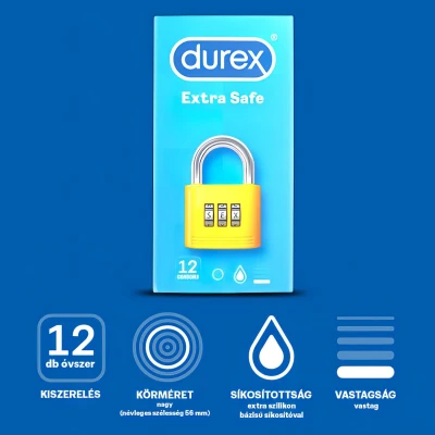 Durex Extra Safe - biztonságos óvszer (12 db)