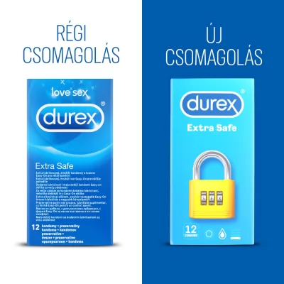 Durex Extra Safe - biztonságos óvszer (12 db)