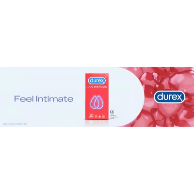 Durex Feel Intimate - vékonyfalú óvszer élethű érzéssel (12 db)