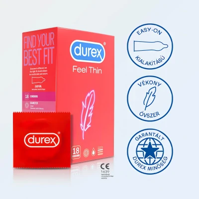 Durex Feel Thin - élethű érzés óvszer (18 db)