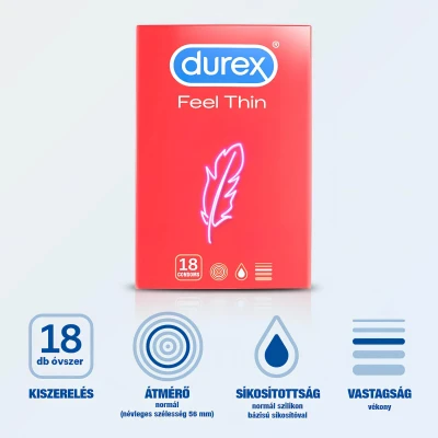 Durex Feel Thin - élethű érzés óvszer (18 db)