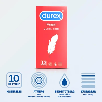 Durex Feel Ultra Thin - ultra élethű óvszer (10 db)