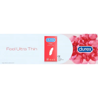 Durex Feel Ultra Thin - ultra élethű óvszer (10 db)