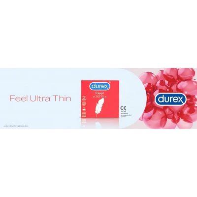 Durex Feel Ultra Thin - ultra élethű óvszer (3 db)