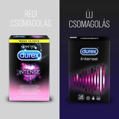 Durex Intense - bordázott és pontozott óvszer (16 db)