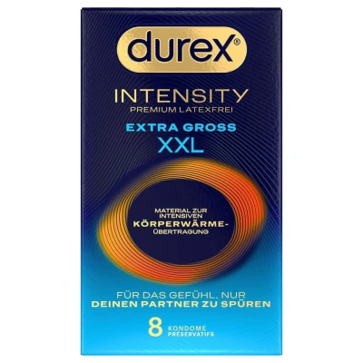 Durex Intensity XXL - extra nagy méretű, latexmentes óvszer (8 db)