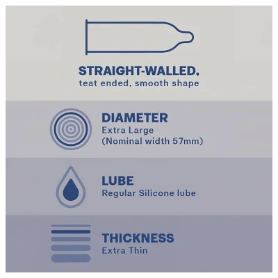 Durex Nude XL - extra nagy óvszer (10 db)