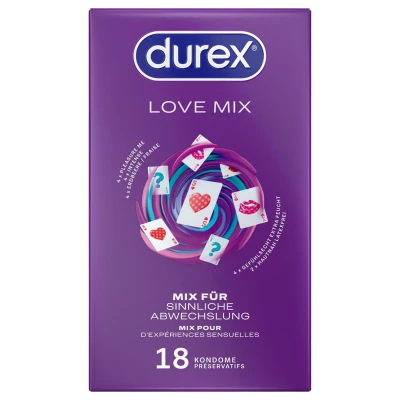 Durex Love Mix - vegyes óvszer csomag több típussal (18 db)