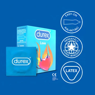 Durex Love Close Fit - szűkebb szabású óvszer (4 db)