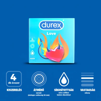 Durex Love Close Fit - szűkebb szabású óvszer (4 db)