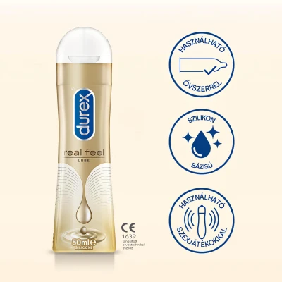 Durex Real Feel - szilikonos síkosító (50 ml)