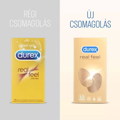 Durex Real Feel - latexmentes óvszer (10 db)