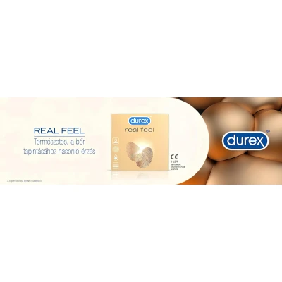 Durex Real Feel - latexmentes óvszer (3 db)