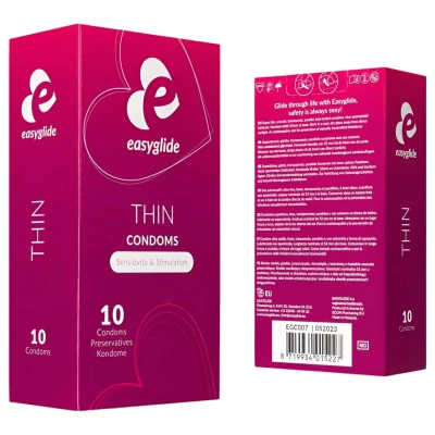 EasyGlide Ultra Thin - extra vékony óvszer élethű érzéssel (10 db)
