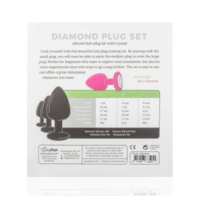 EasyToys Diamond - anál plug szett (pink)