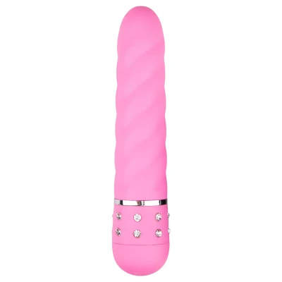EasyToys Diamond - csavart rúd vibrátor (pink)