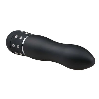 EasyToys Diamond Curved - mini rúd vibrátor (fekete)