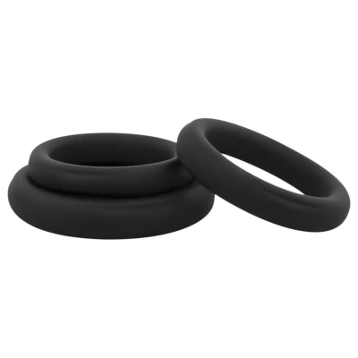 EasyToys Explore Ring - péniszgyűrű szett - 3 részes (fekete)