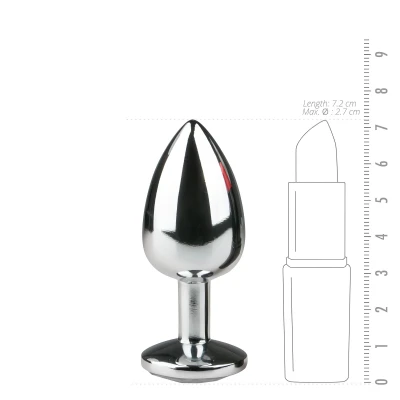 EasyToys - fém anál plug (ezüst-fehér)