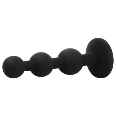 EasyToys - gyöngyös szilikon anál plug kezdőknek (fekete)