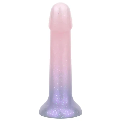 EasyToys Mermaid - csillámos dildó - 19 cm (pink)