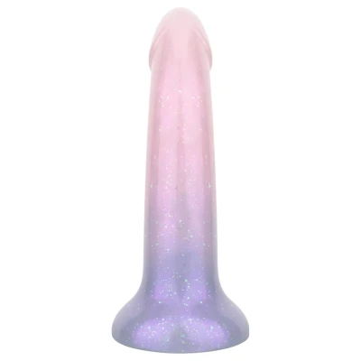 EasyToys Mermaid - csillámos dildó - 19 cm (pink)