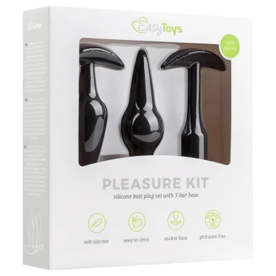 EasyToys Pleasure kit - változatos anál plug szett (fekete)