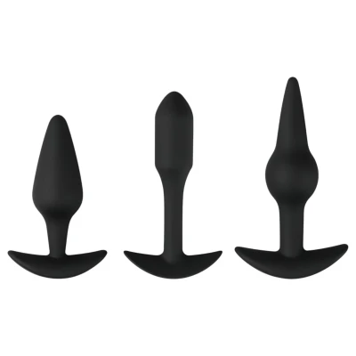 EasyToys Pleasure kit - változatos anál plug szett (fekete)