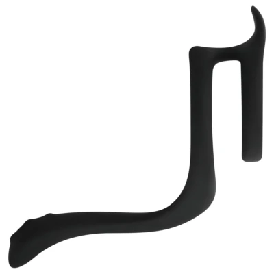 EasyToys Pleasure Ring - rugalmas péniszgyűrű és heregyűrű (fekete)