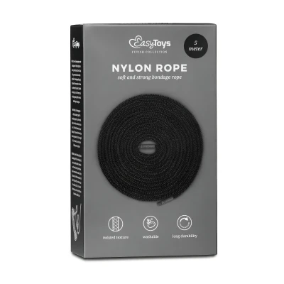EasyToys Rope - bondage kötél (5 m, fekete)