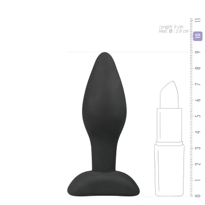 EasyToys - fekete szilikon anál plug kezdőknek (kicsi)