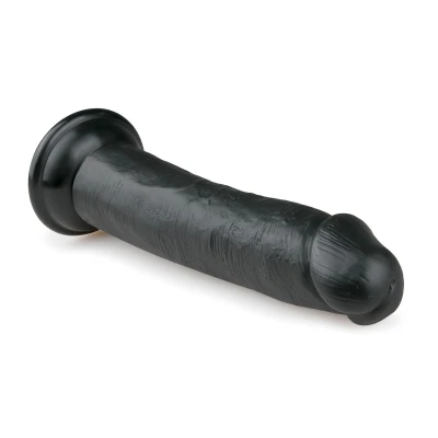 EasyToys - tapadókorongos élethű dildó (20,5 cm, fekete)