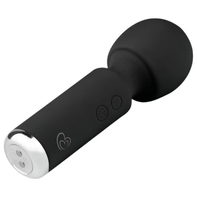 EasyToys Wonder Wand - akkus, mini masszírozó vibrátor (fekete)