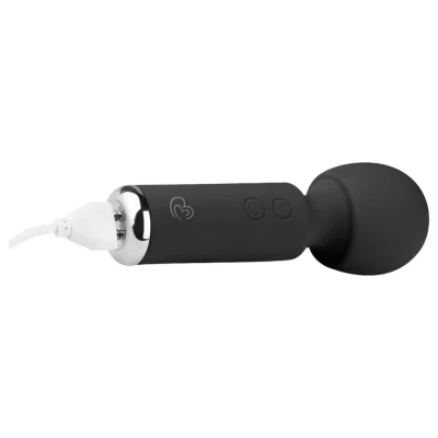 EasyToys Wonder Wand - akkus, mini masszírozó vibrátor (fekete)
