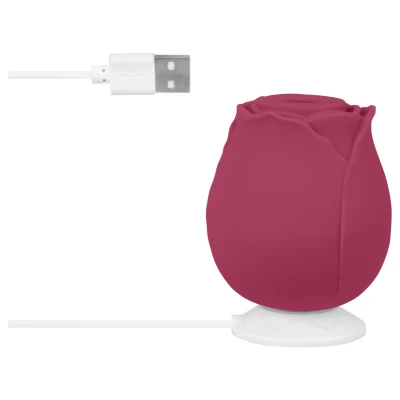 EIS Blush&Bloom - szívó rezgő rózsa vibrátor (piros)
