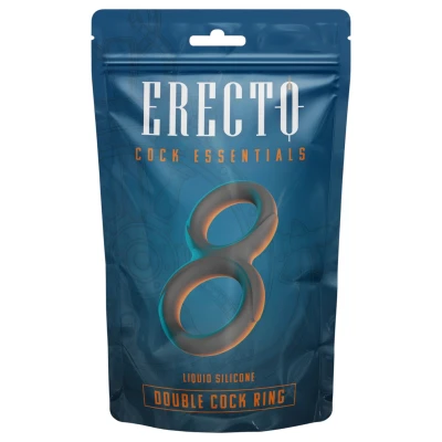 Erecto - dupla péniszgyűrű (fekete)
