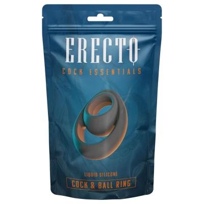 Erecto - erős pénisz- és heregyűrű (fekete)